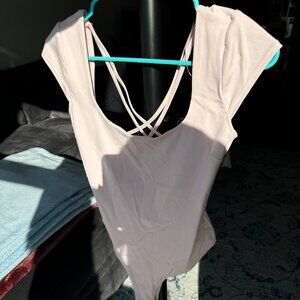 Pink Backless Bodysuit
